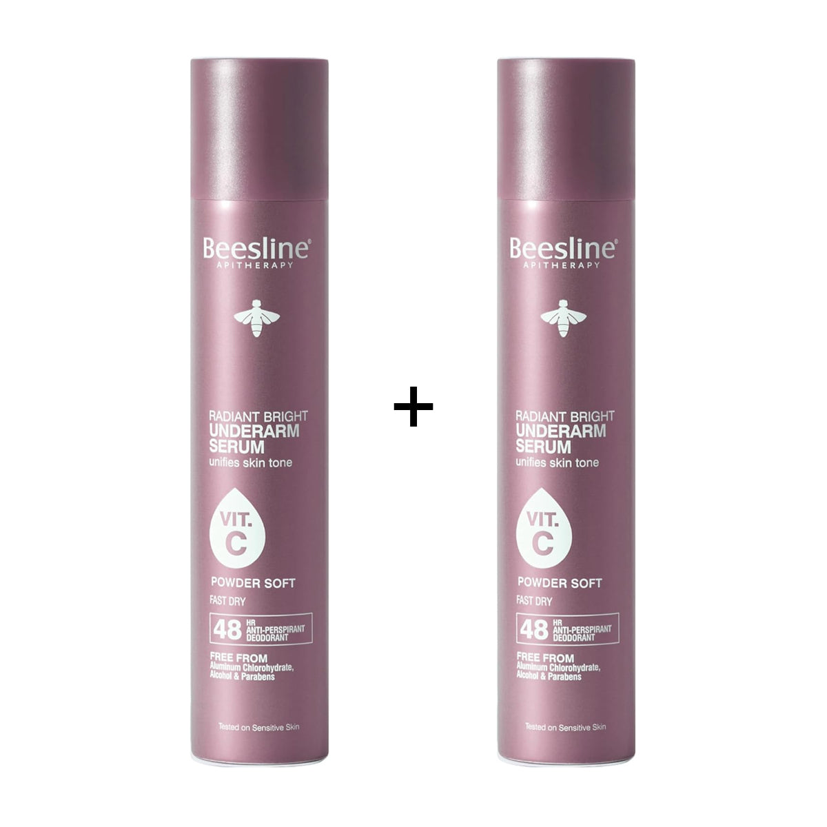 Beesline Radiant Bright Underarm Serum Powder Soft 48hr 2x150ml Offer